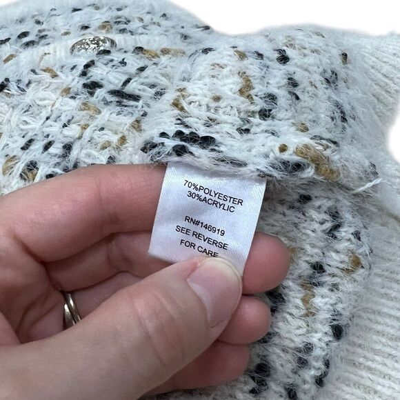 Freshman 1996 Ivory Tweed Style Knit Bandage Mini Skirt XS - Picture 4 of 4